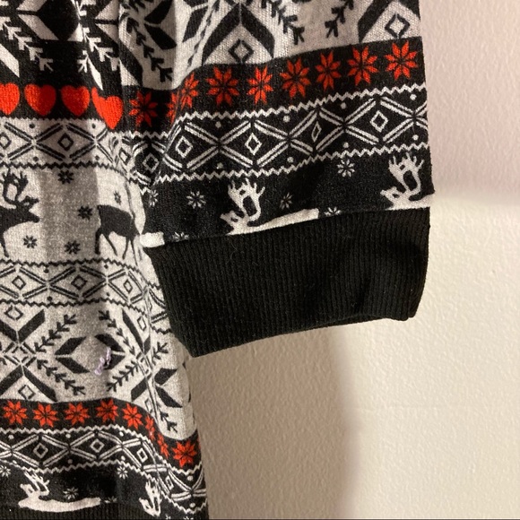 Ugly Christmas Sweatshirt Reindeer Fair Isle-Style Large EUC - Picture 5 of 8